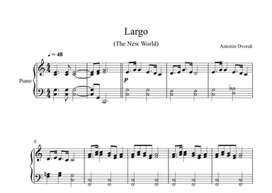 Largo (The New World) - Antonin Dvorak (Piano) (arr. Digital Book Music)