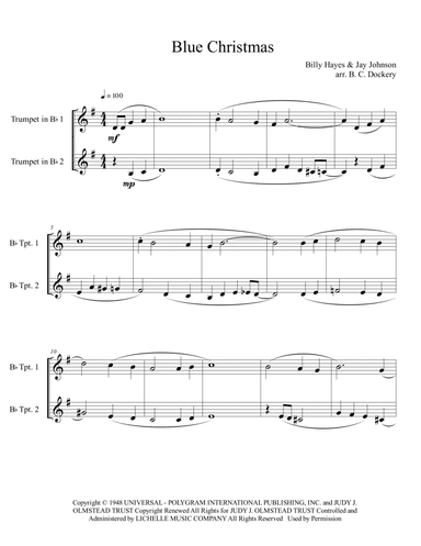 Blue Christmas (arr. B. C. Dockery)
