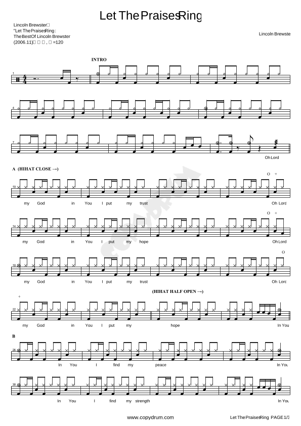 Let The Praises Ring (arr. COPYDRUM)