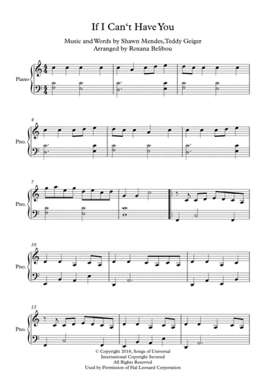 If I Can't Have You (arr. Roxana Belibou)
