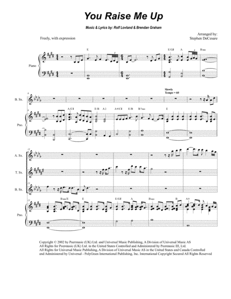 You Raise Me Up (arr. Stephen DeCesare)
