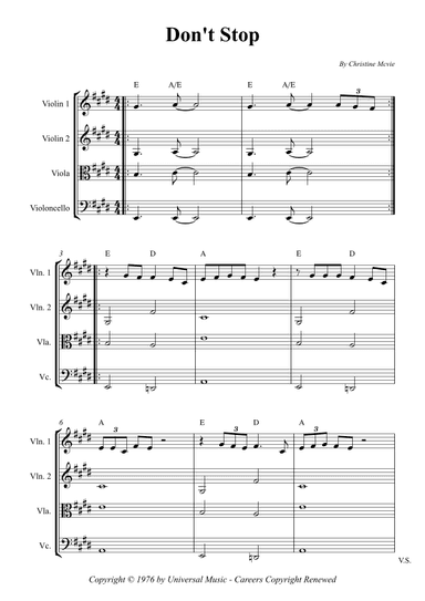 Don't Stop (arr. Wesley S. SIlva)