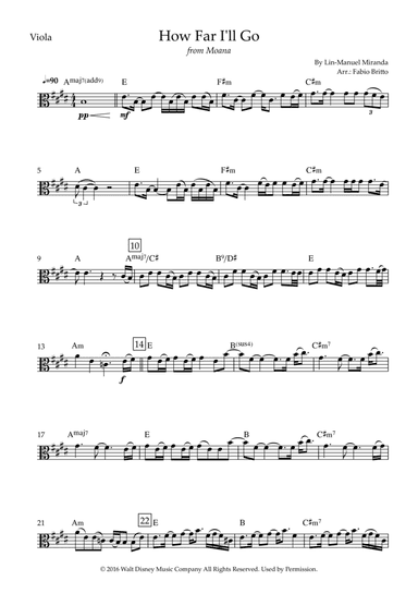 How Far I'll Go (arr. Fabio Britto)