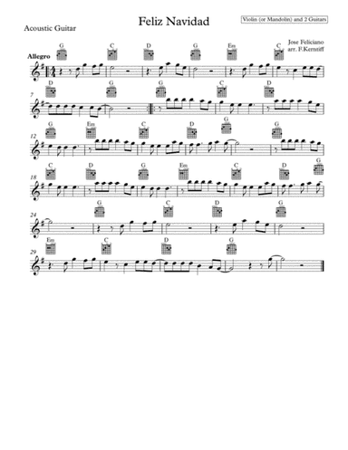 Feliz Navidad (arr. MusicbyFrank)