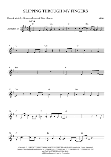 Slipping Through My Fingers (arr. Karen Gueiros)