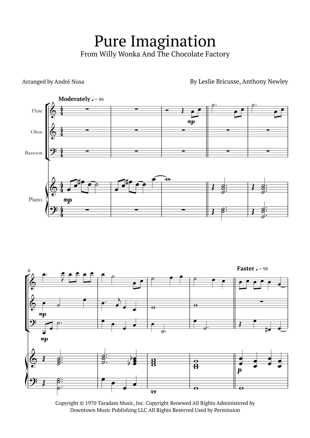 Pure Imagination (arr. André Nusa)