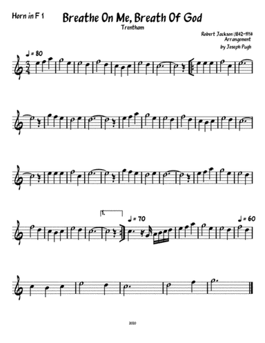 Breathe On Me , Breath Of God (French Horn Quartet) (arr. Joseph Pugh)