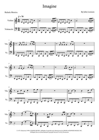 Imagine (arr. Rafaela Moreira)