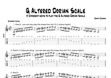 G Altered Dorian Scale (4 Ways to Play)