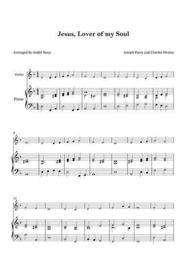 Jesus, Lover of my Soul (arr. André Nusa)
