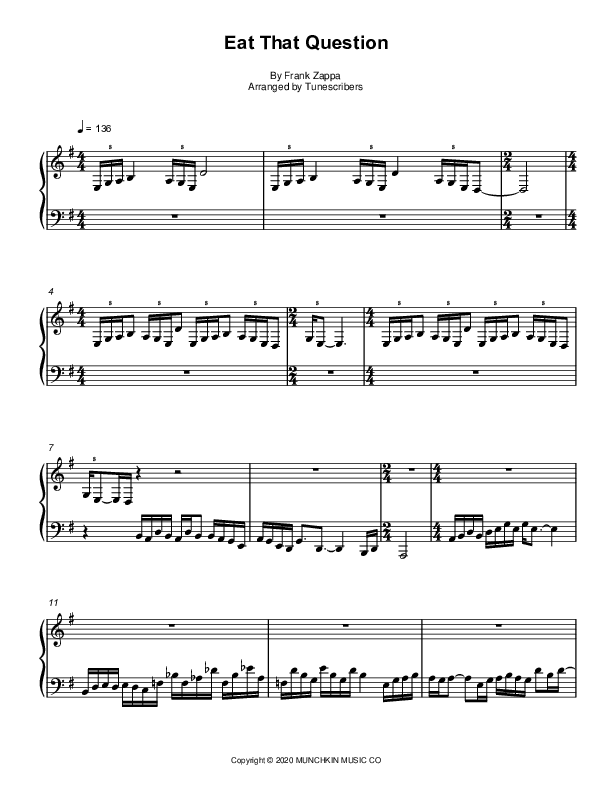 Eat That Question (arr. Tunescribers)