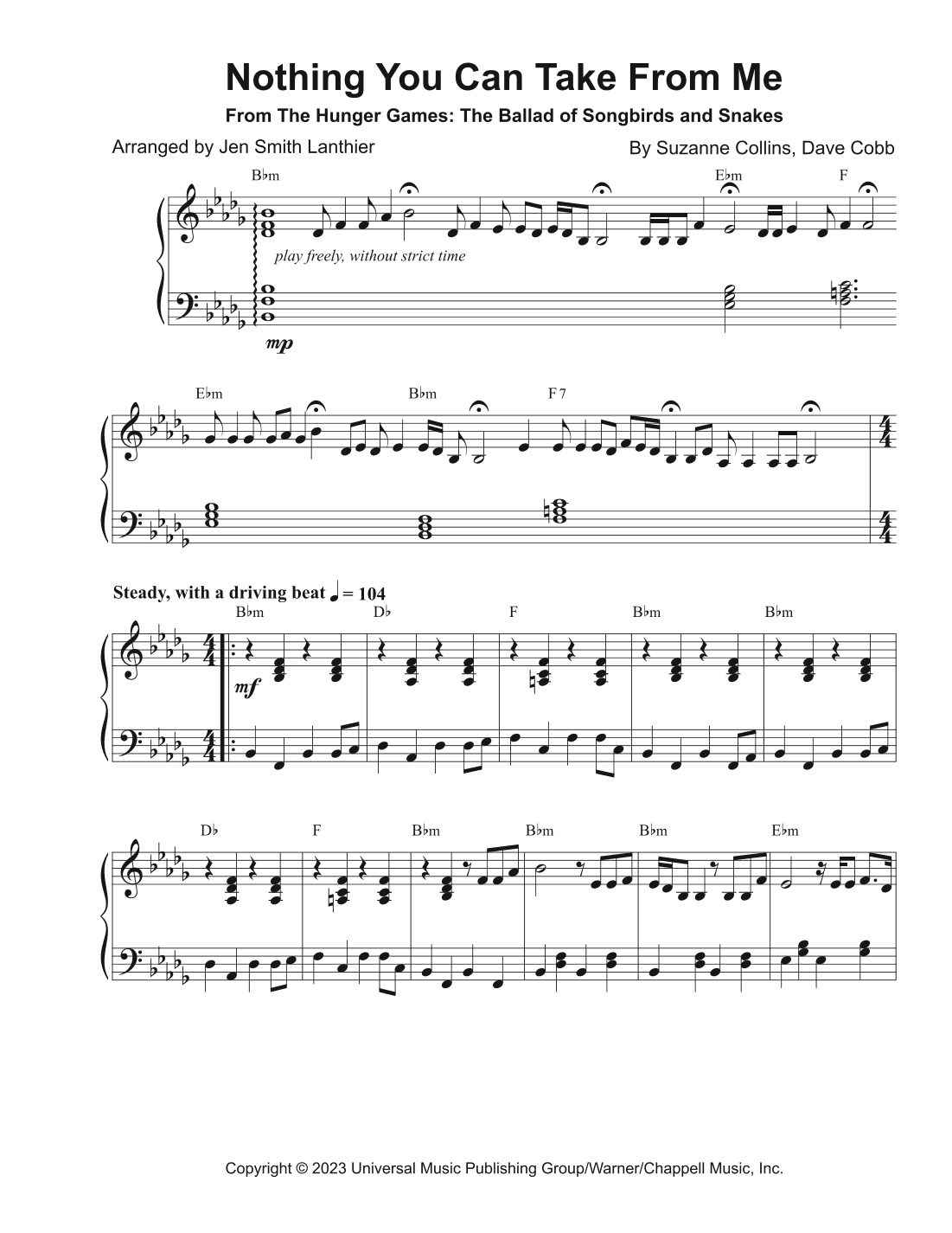 Nothing You Can Take From Me (arr. Jen Smith Lanthier)