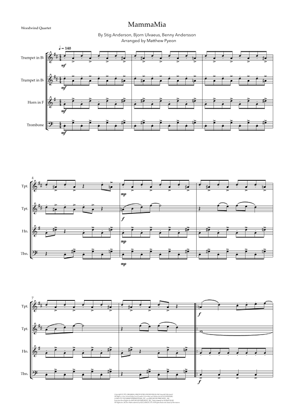 Mamma Mia (arr. Matthew pyeon)