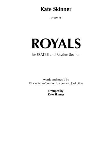 Royals (arr. Kate Skinner)