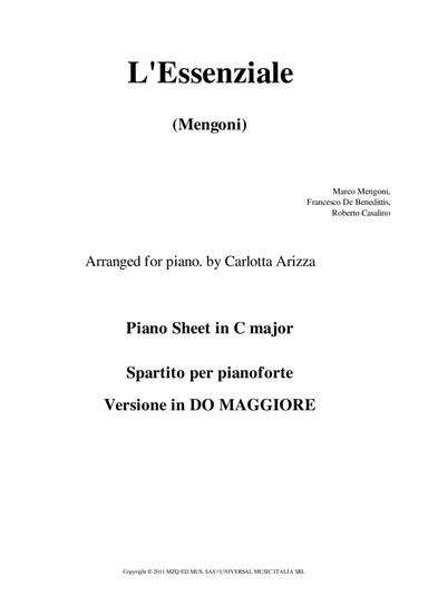 L'essenziale (arr. Carlotta Arizza)