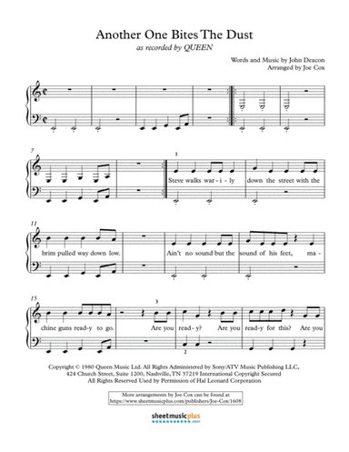 Another One Bites The Dust (arr. Joe Cox)