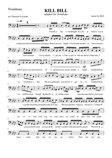 Kill Bill (arr. Dimitrie Carvalho)