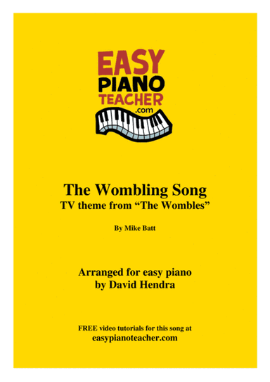 The Wombling Song (arr. David Hendra, easypianoteacher.com)