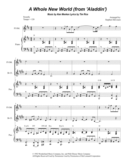 A Whole New World (from 'Aladdin') (arr. Stephen DeCesare)