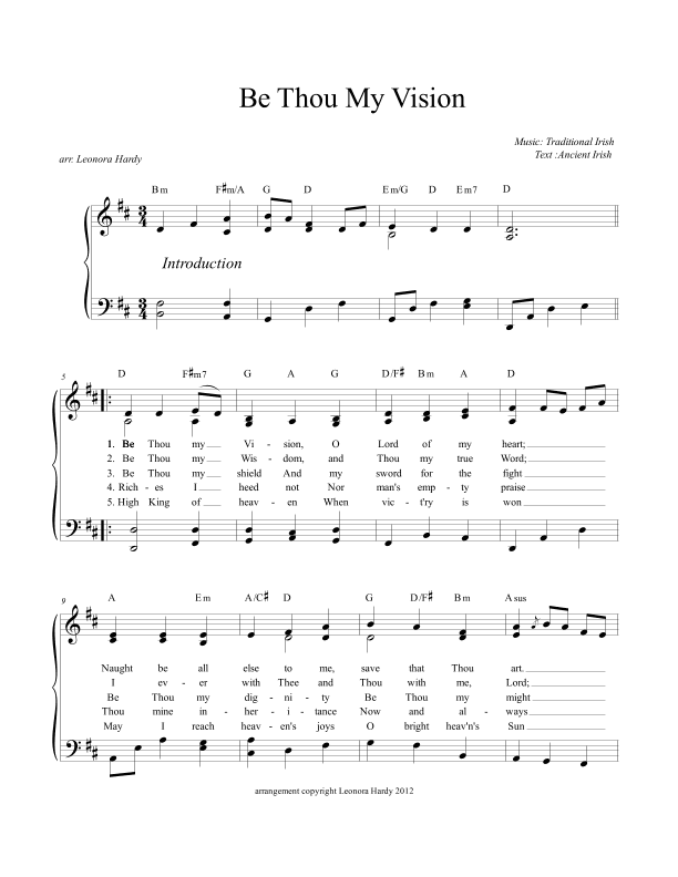 Be Thou My Vision (arr. Leonora Hardy)