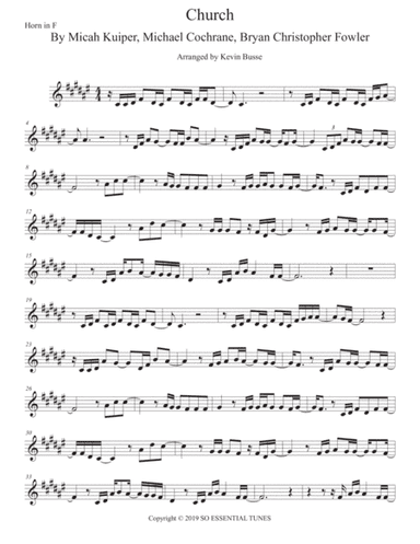 Church (take Me Back) (arr. Kevin Busse)