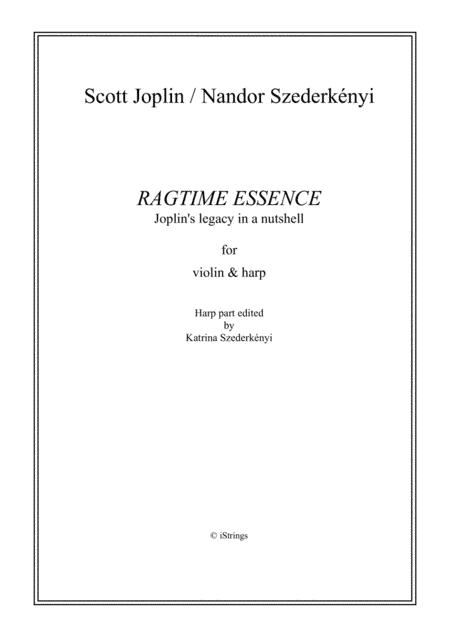 Ragtime Essence for violin & harp (arr. N. Szederkenyi)