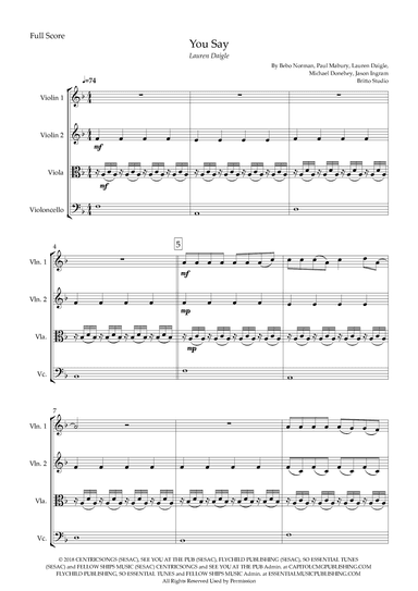 You Say (arr. Fabio Britto)