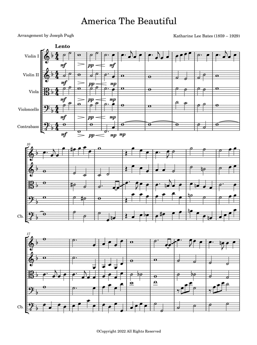 America The Beautiful (arr. Joseph Pugh)