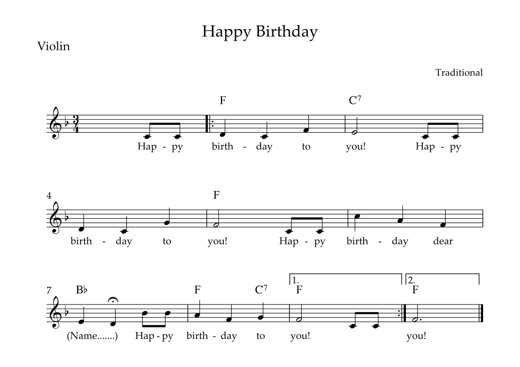Happy Birthday (arr. Wesley S. SIlva)