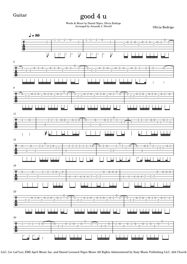 Good 4 U (arr. Amanda's Music Channel)