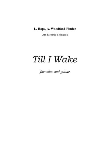 Till i Wake (arr. Riccardo Chiavaroli)