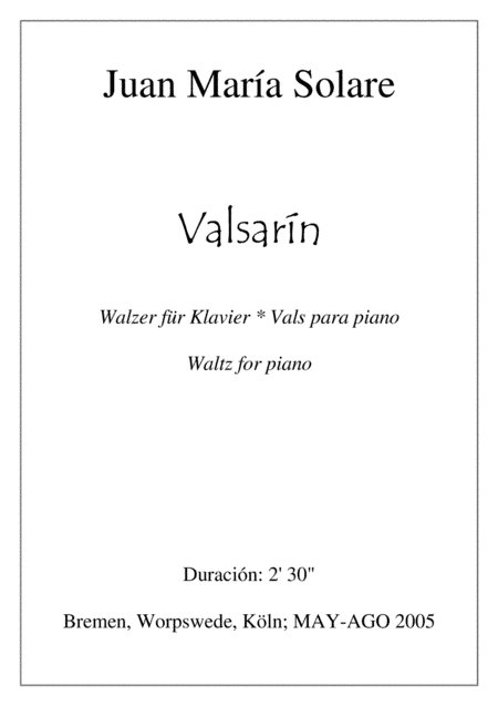 Valsarín [piano solo]