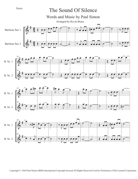 The Sound Of Silence (arr. Kevin Busse)