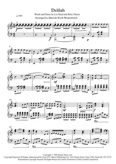 Delilah (arr. Albrecht Kuch-Weidenbrück)