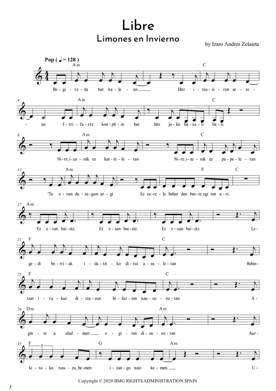 Libre (arr. Musikeo)