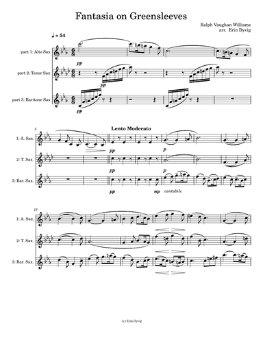 Fantasia on Greensleeves (arr. Erin Dyvig)