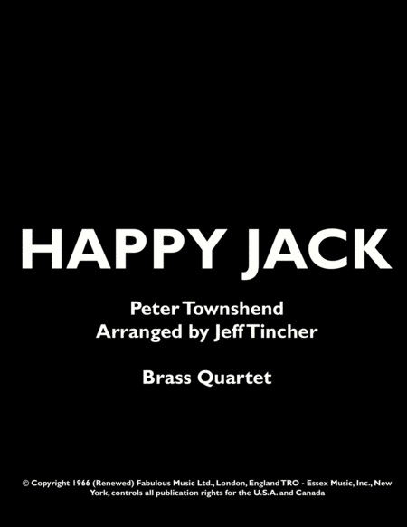 Happy Jack (arr. Jeff Tincher)