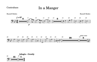 In a Manger - Contrabass