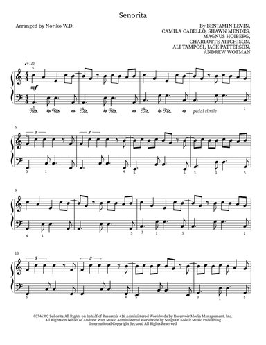Senorita (arr. Noriko W.D.)