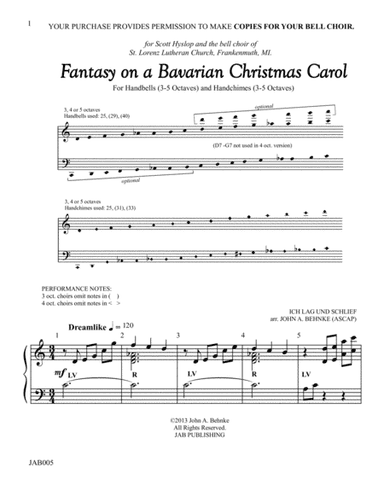 Fantasy on a Bavarian Christmas Carol (arr. John A. Behnke)