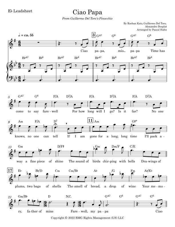 Ciao Papa (arr. Pascal Hahn)