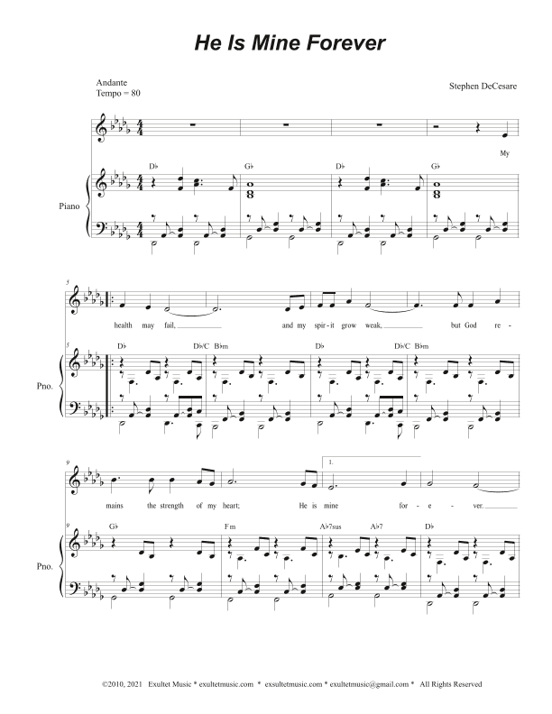 He Is Mine Forever (Vocal solo)