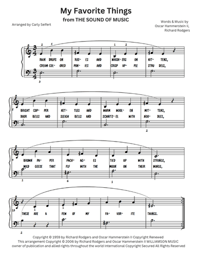 My Favorite Things (arr. Carly Seifert)