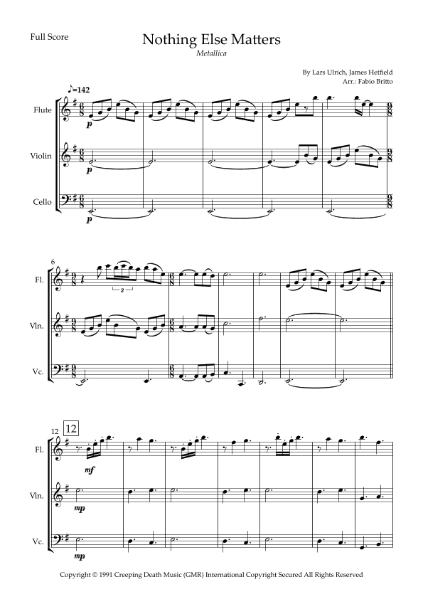 Nothing Else Matters (arr. Fabio Britto)