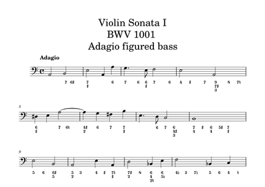 Adagio from Violin Sonata No.1 - Figured Bass (arr. Kian Beatty)