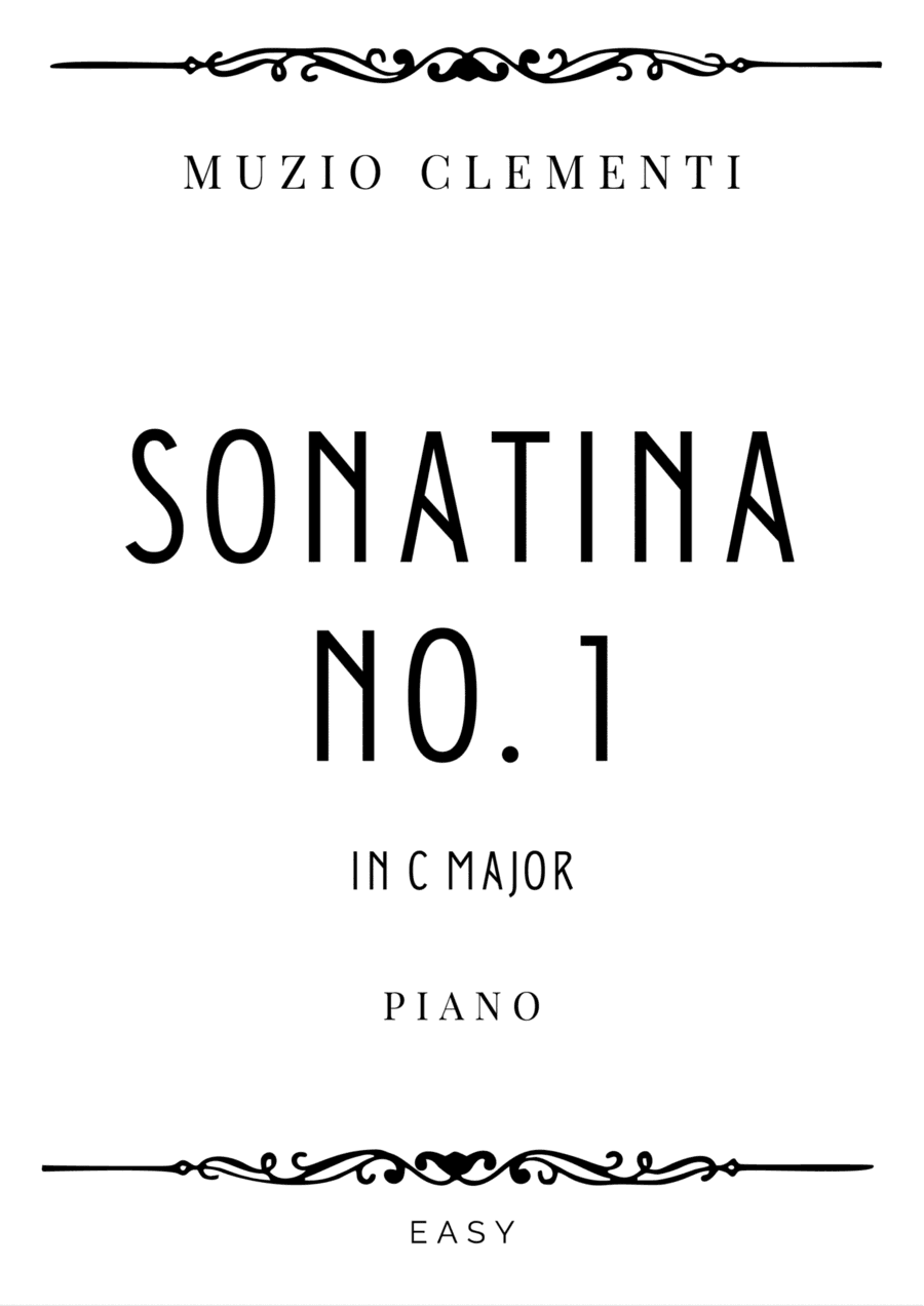 Clementi - Sonatina No.1 in C Major - Easy (arr. Piacere Music Sheets)