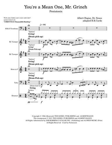 You're A Mean One, Mr. Grinch (arr. R. R. Cardp)