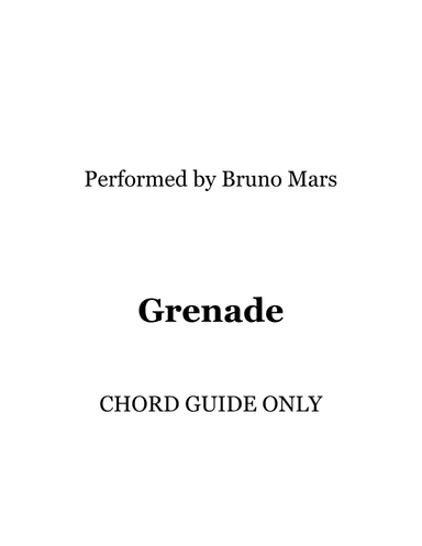 Grenade (arr. RWM)