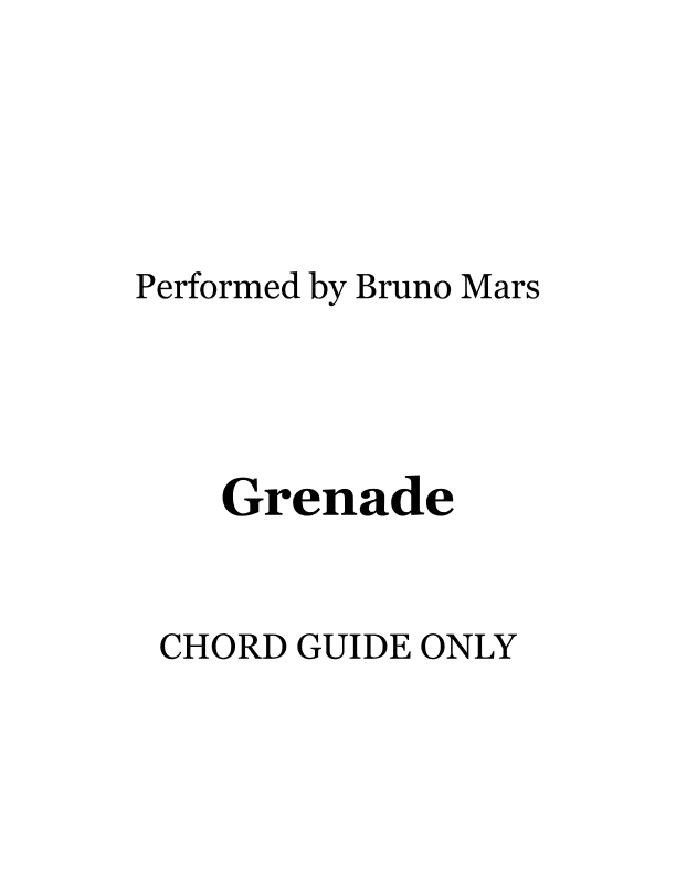 Grenade (arr. RWM)