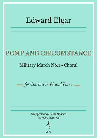 Pomp and Circumstance No.1 - Bb Clarinet and Piano (Individual Parts) (arr. César Madeira)